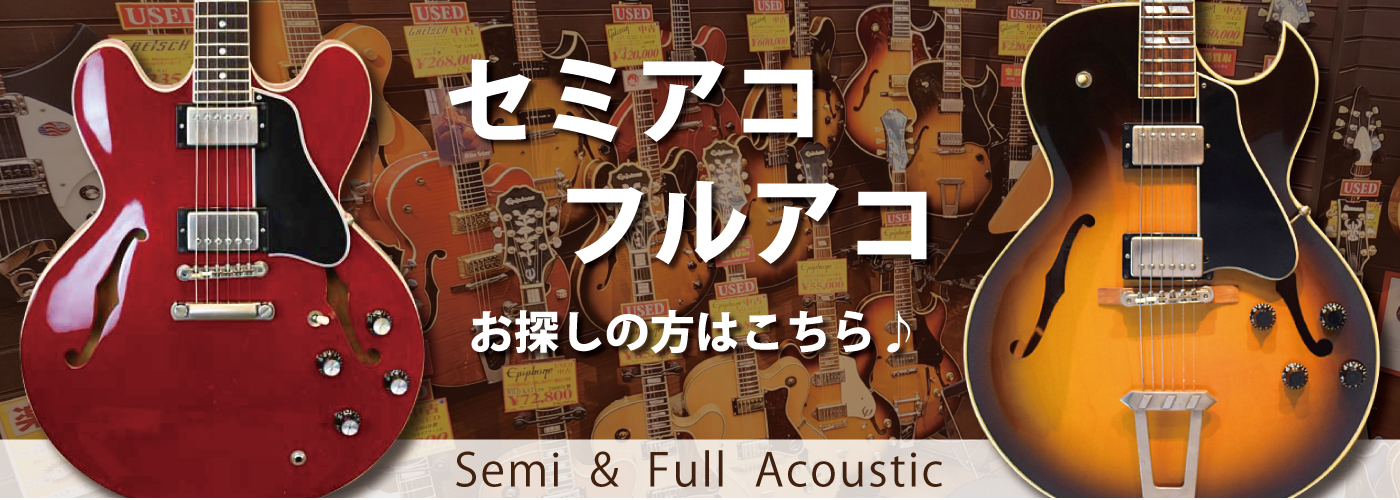 セミアコ　フルアコ　semi full アコースティック　エレキギター